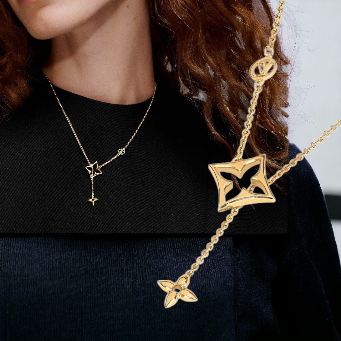 Louis Vuitton ネックレス LV フラワーグラム