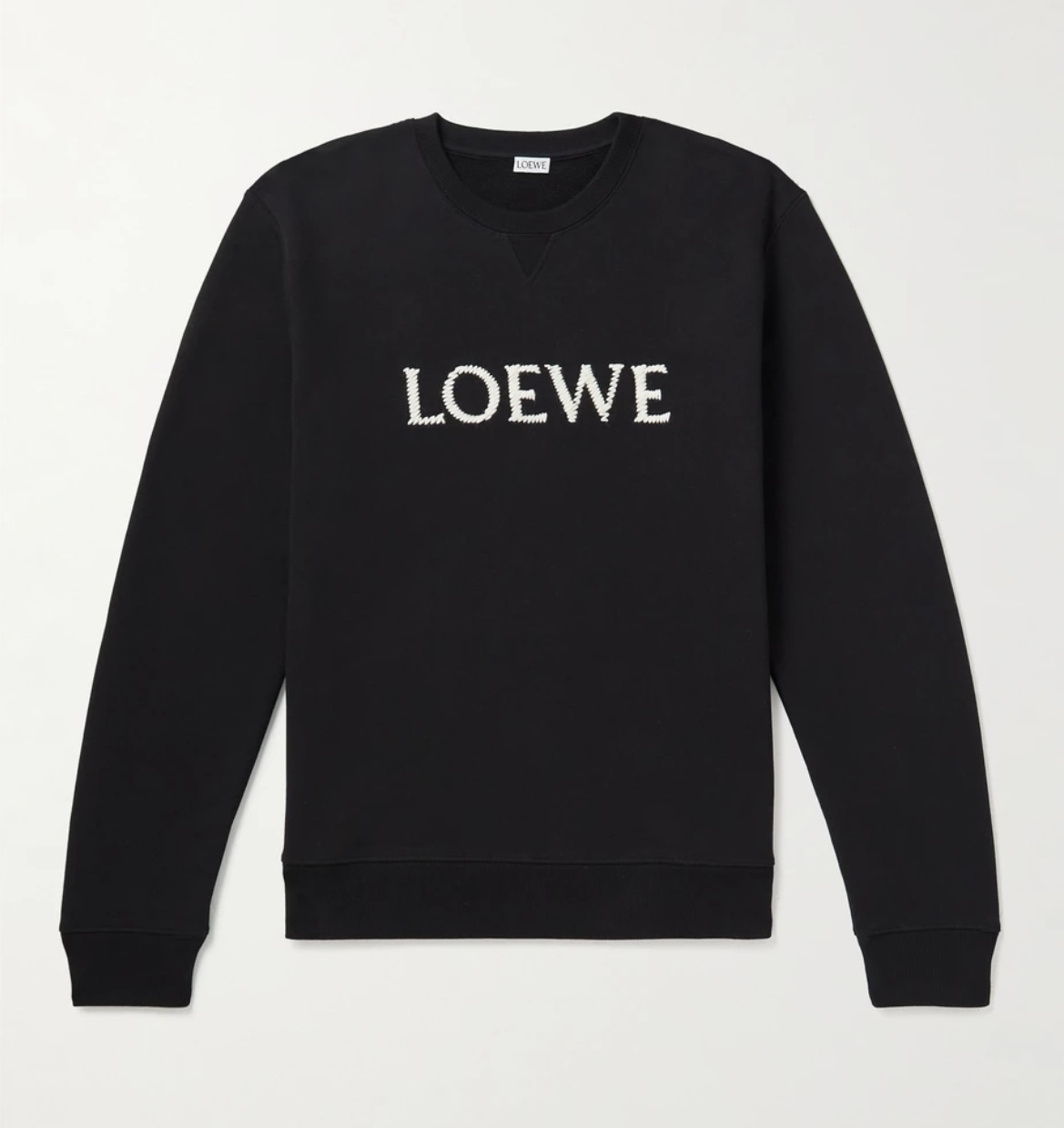 LOEWE ロゴ エンブロイダリー コットン スウェットシャツ 人気
