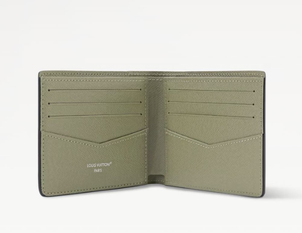 【上品渋いカーキ】LOUIS VUITTON★Multiple 折り畳み財布