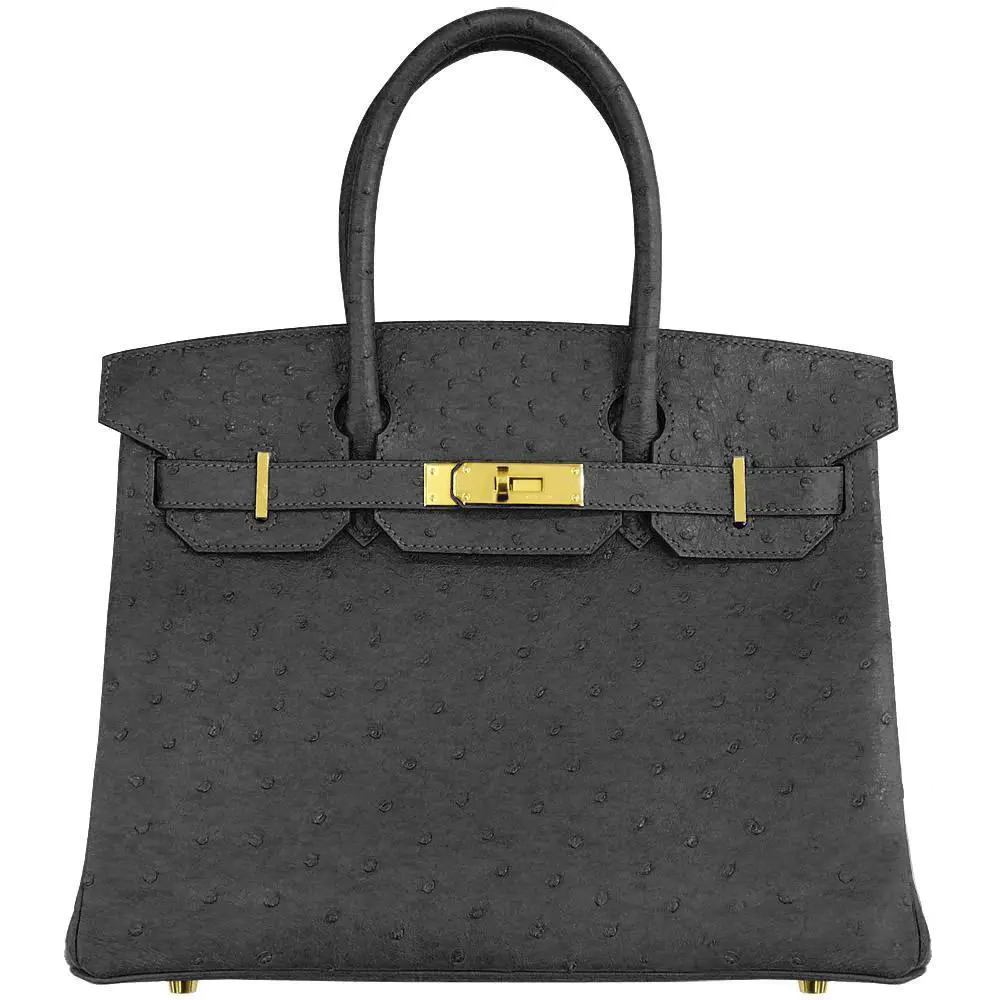 【HERMES】エルメス バーキン 30cm オーストリッチ ゴールド金具