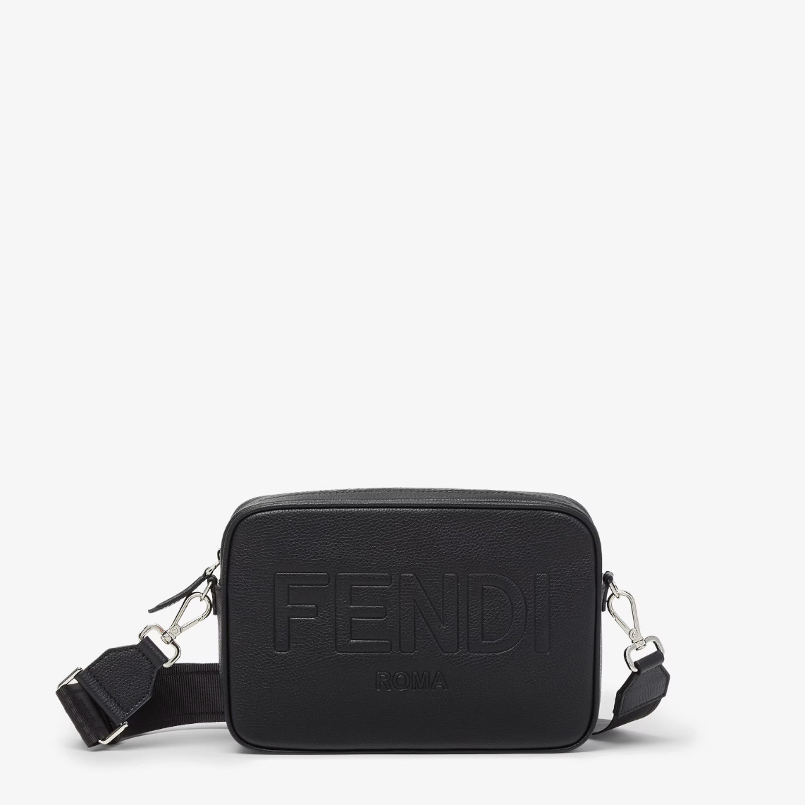 ◆FENDI ROMAカメラケース ブラックレザーバッグ