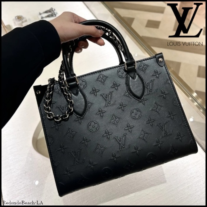 【希少なシルバー金具】★LOUIS VUITTON★OnTheGo ハンドバッグ 25cm