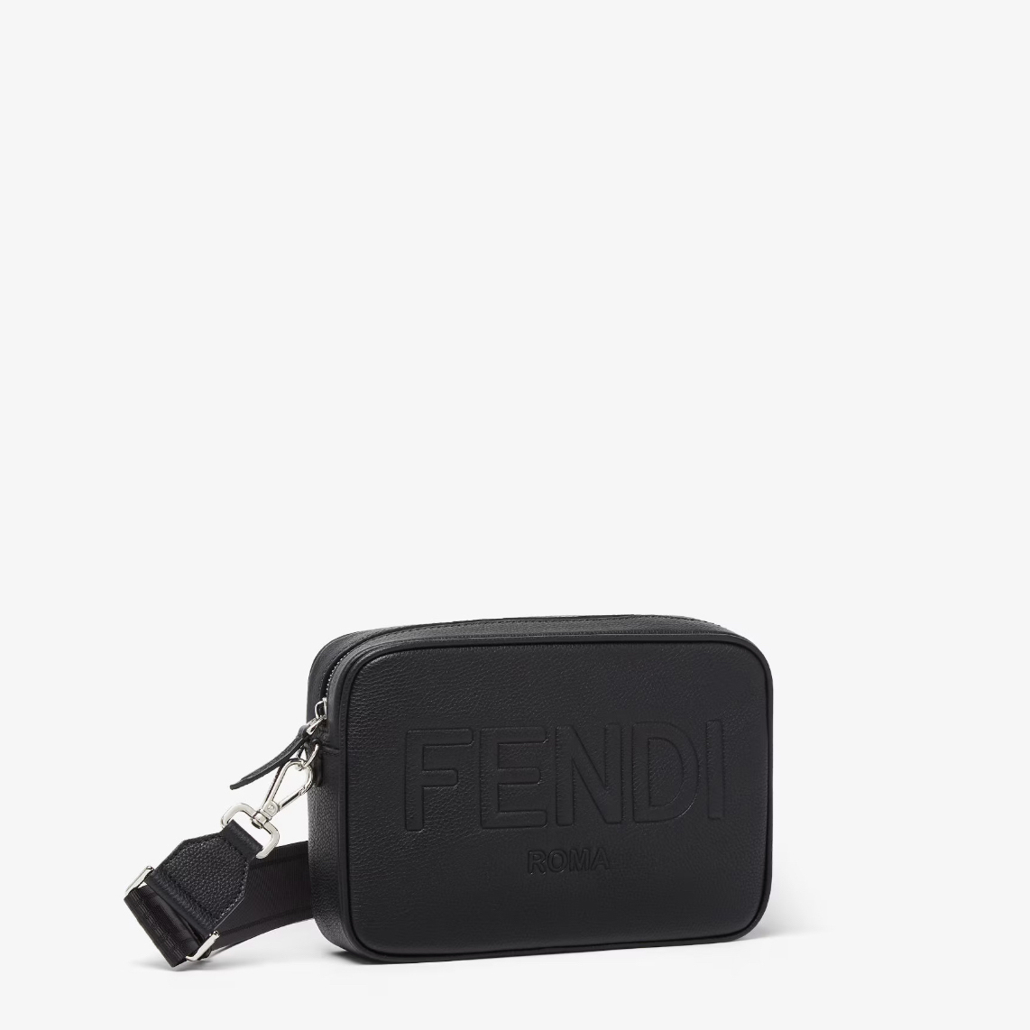 ◆FENDI ROMAカメラケース ブラックレザーバッグ