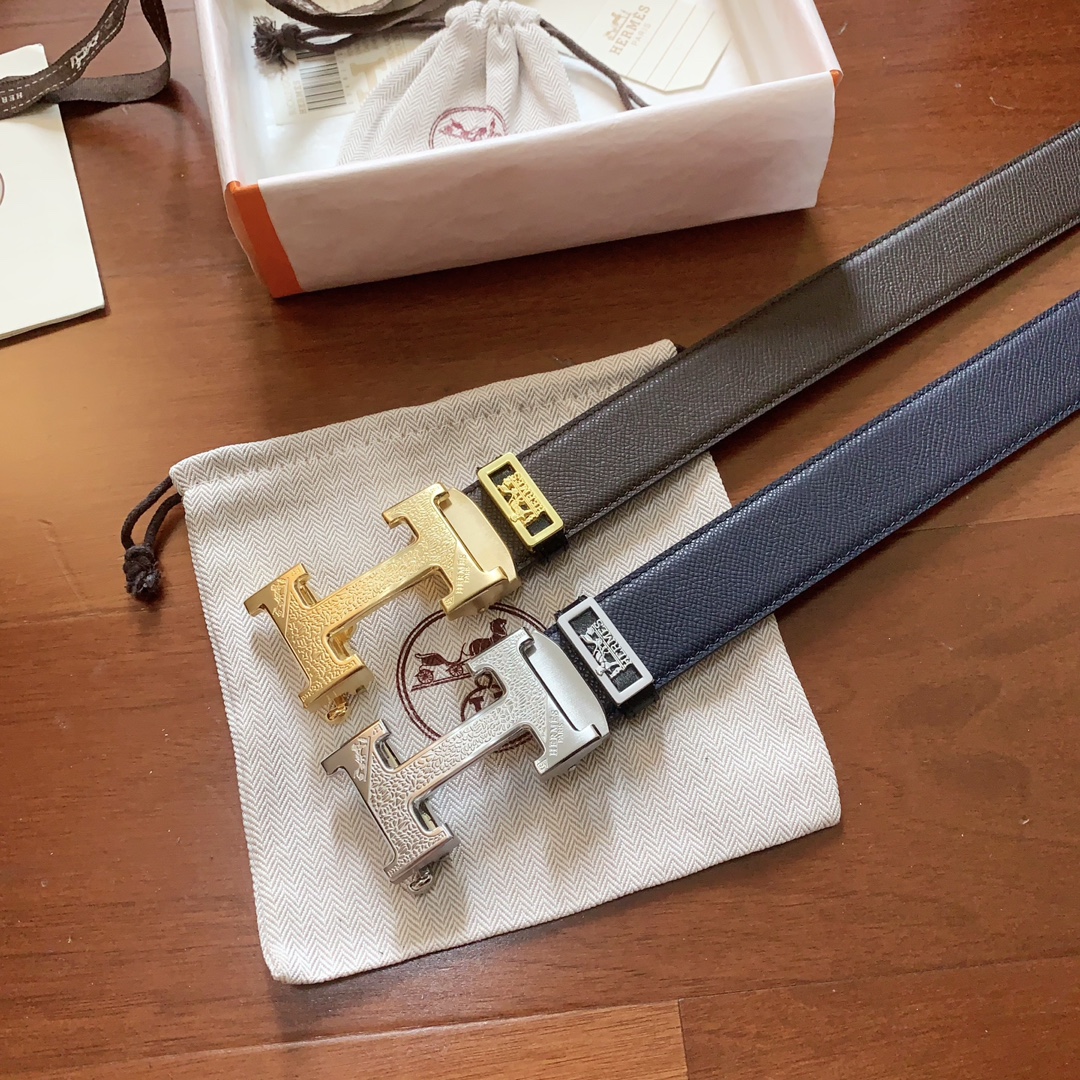 HERMES 両面第一層輸入革