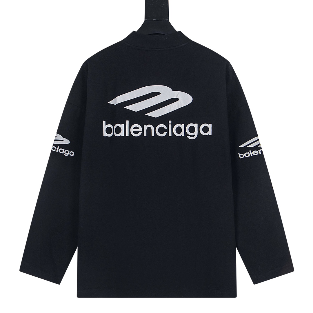 【BALENCIAGA】V ネック長袖 T シャツ