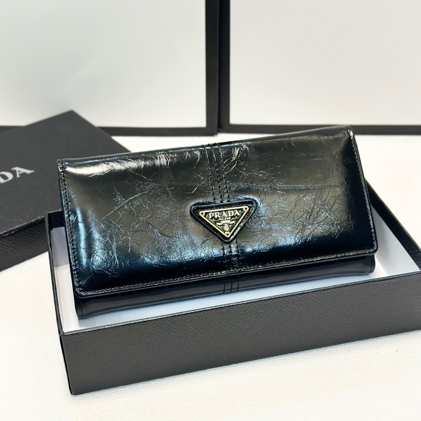 希少◆クロコの高級感◆PRADA ベアン Bearn 長財布