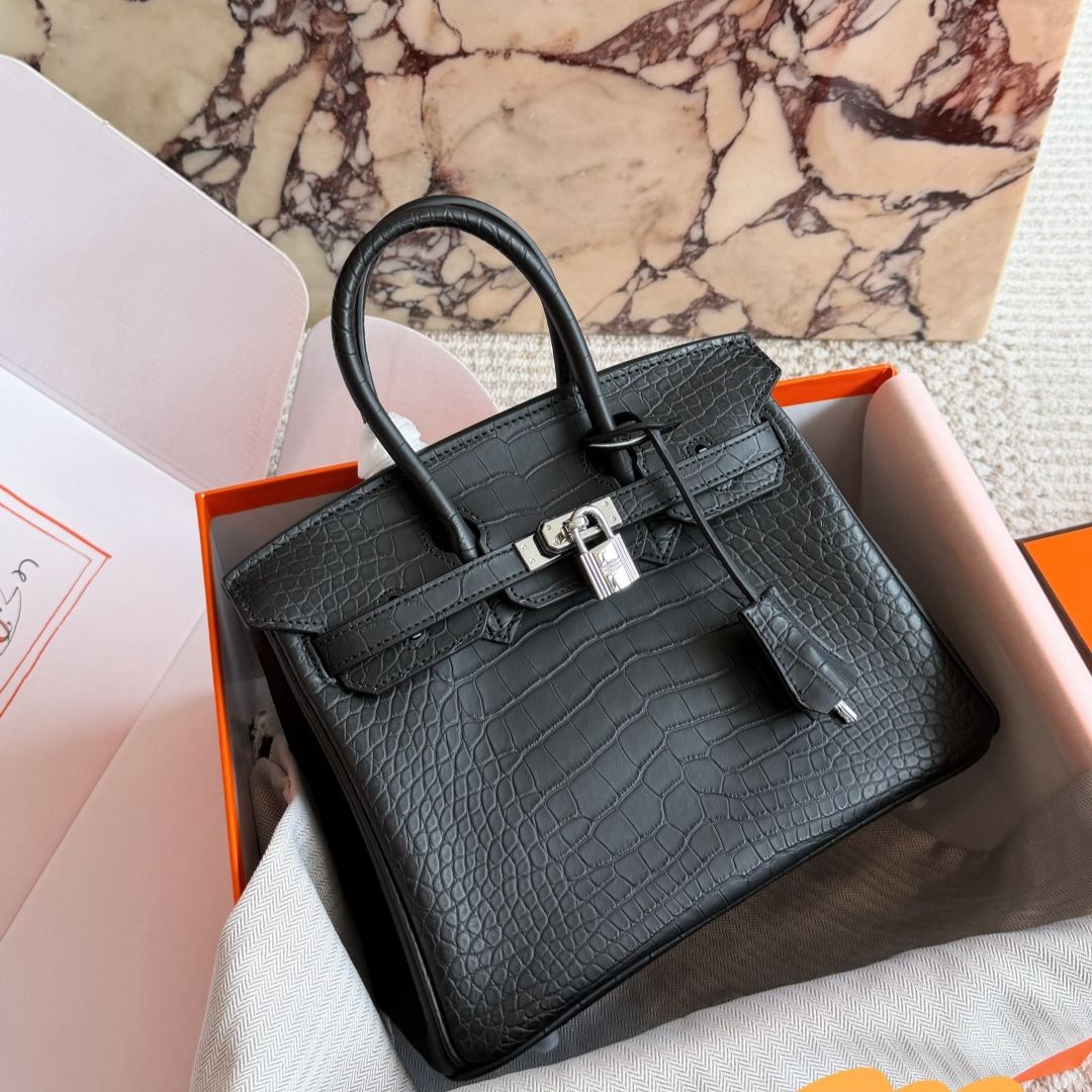 HERMES エルメス バーキン 25cm トゴ ブラック シルバー金具
