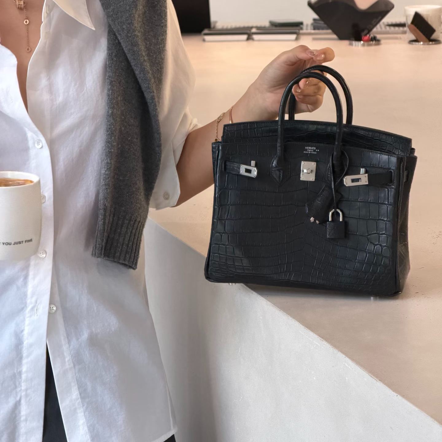 HERMES エルメス バーキン 25cm トゴ ブラック シルバー金具