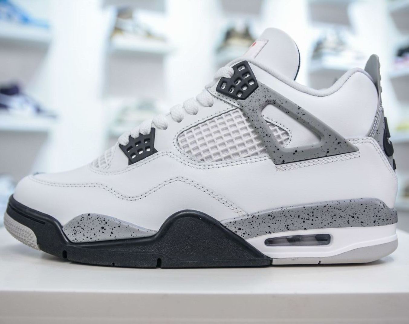NIKE AIR JORDAN 4 AJ4 Retro "White Cement"