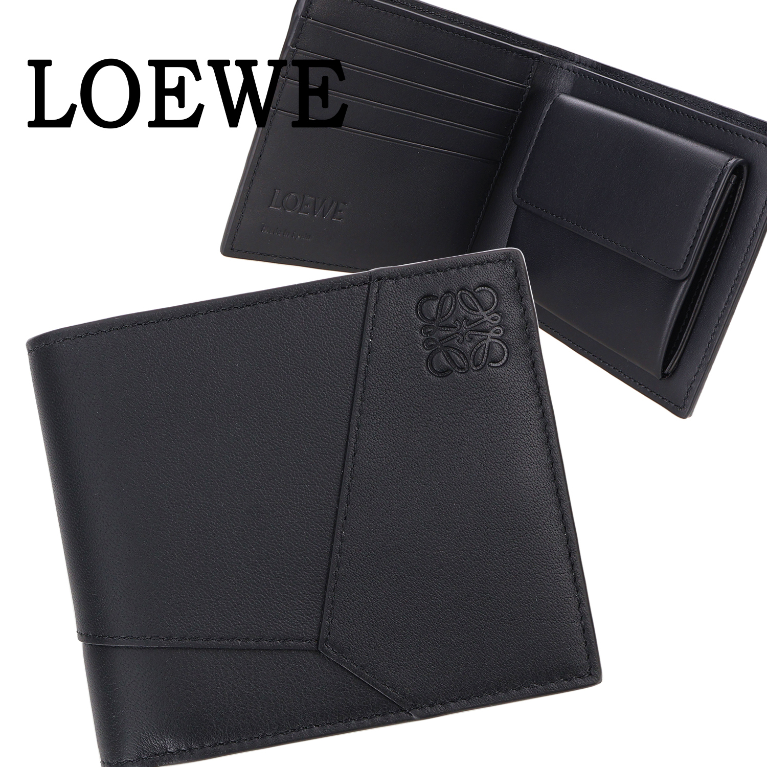 最短翌日お届け LOEWE 二つ折り財布 メンズ ウォレット 正規品