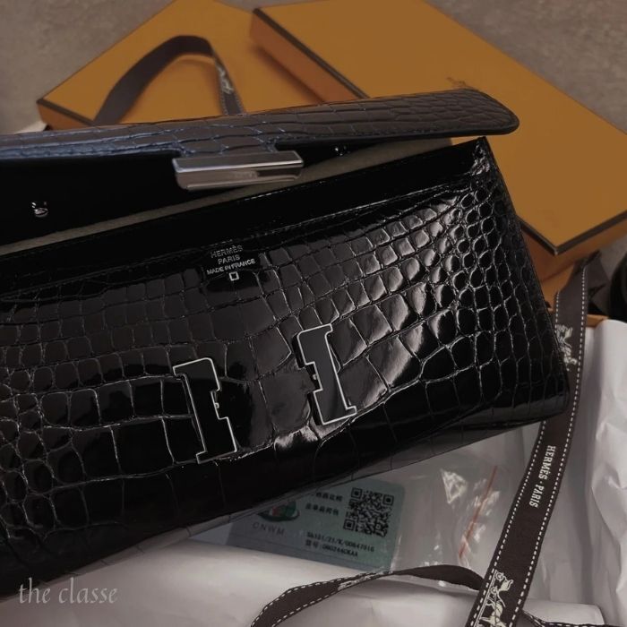 【イカつい黒金具☆超希少】HERMES コンスタンス To Go クロコ