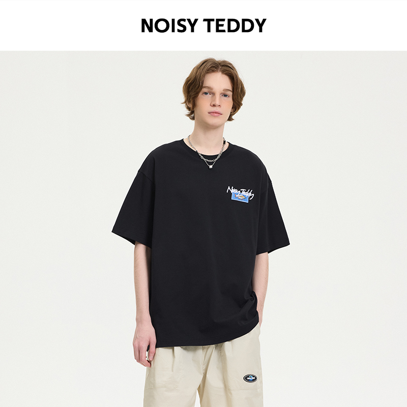 NOISY TEDDY男女同款夏新款时尚立体玩偶短袖T恤衫