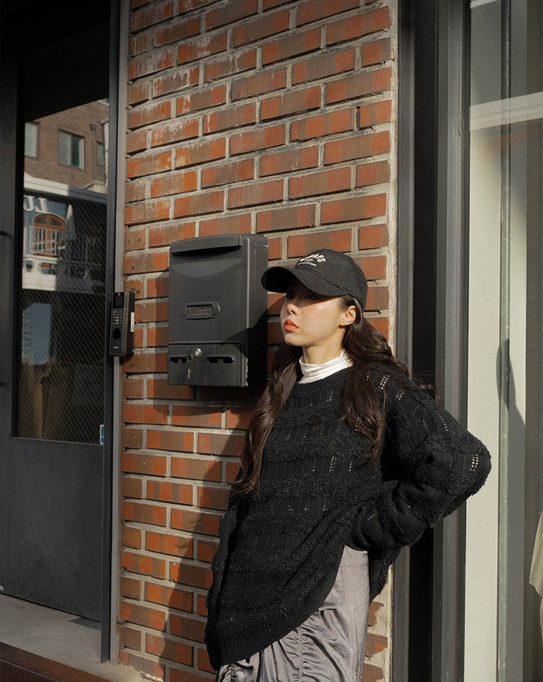 ボーダー切替ニット 4色展開