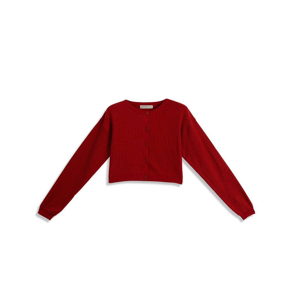 クルーネックボタンニットカーディガン 5色展開