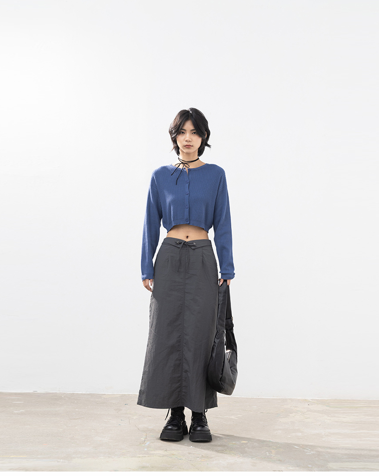 クルーネックボタンニットカーディガン 5色展開