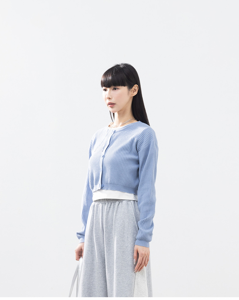 クルーネックボタンニットカーディガン 5色展開