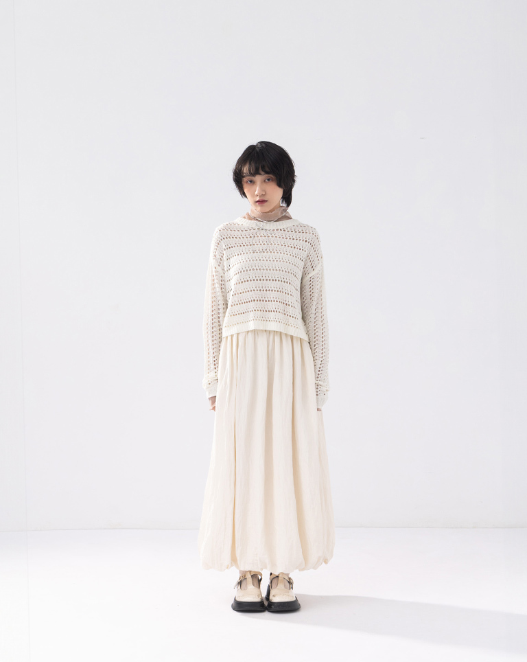 メッシュニットトップス 4色展開