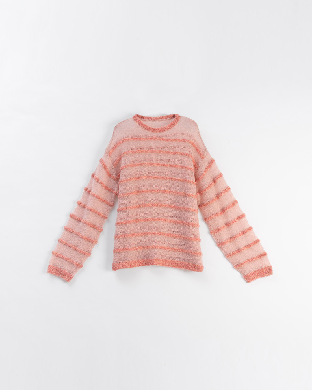 立体ボーダーニットトップス 3色展開