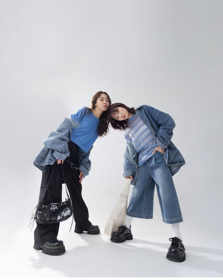 立体ボーダーニットトップス 3色展開