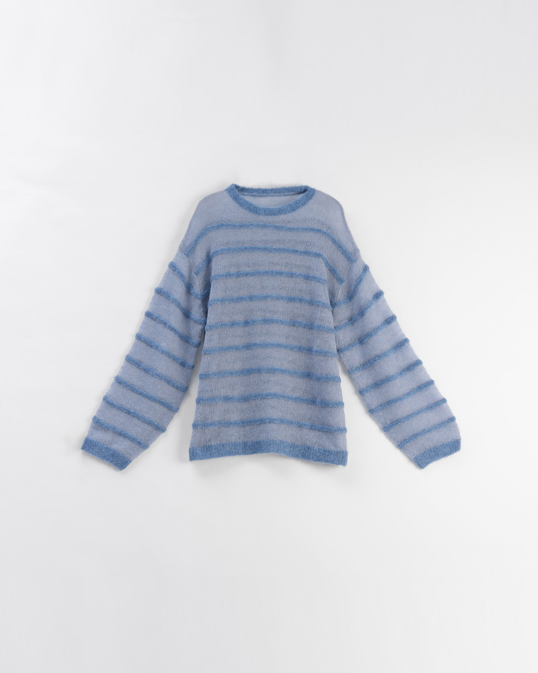 立体ボーダーニットトップス 3色展開