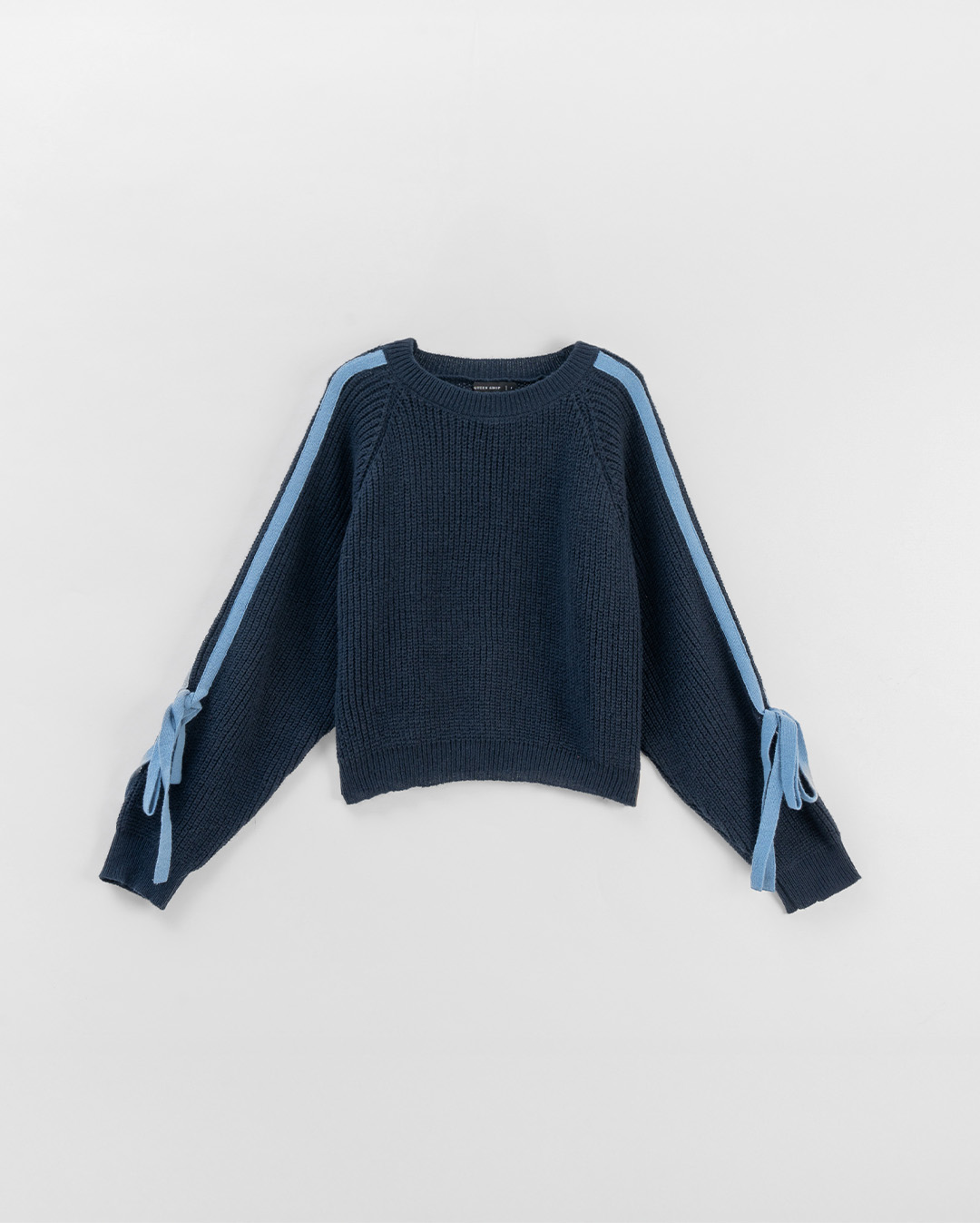 配色リボン結びニット 2色展開