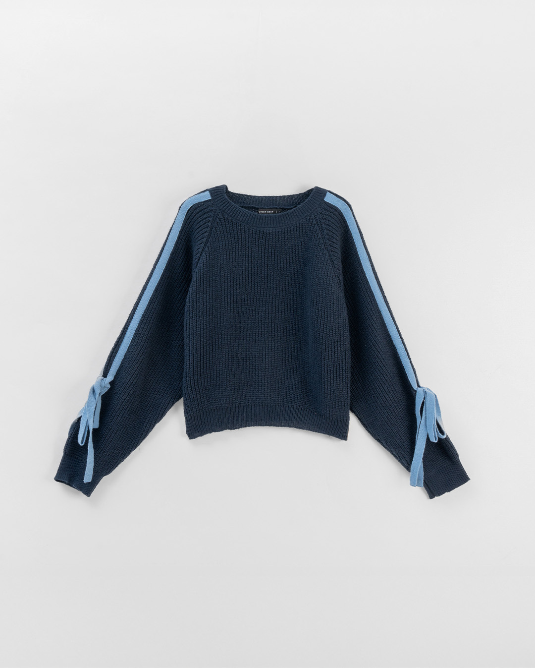 配色リボン結びニット 2色展開