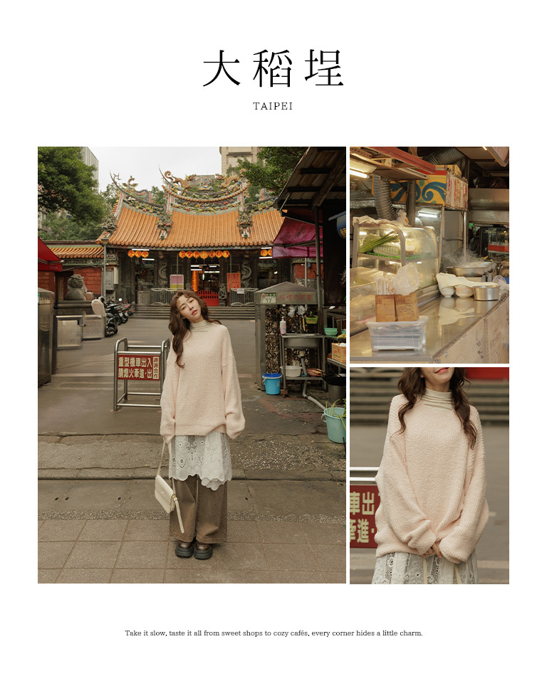 春1尚未收到---ローゲージオーバーサイズニット 4色展開