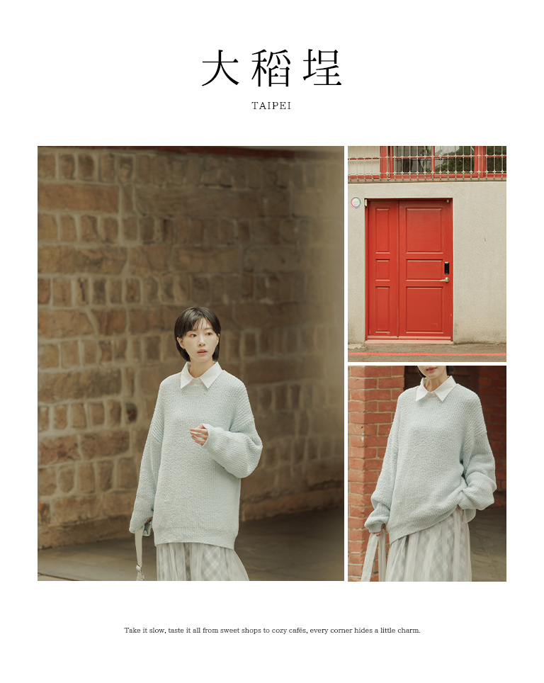 春1尚未收到---ローゲージオーバーサイズニット 4色展開