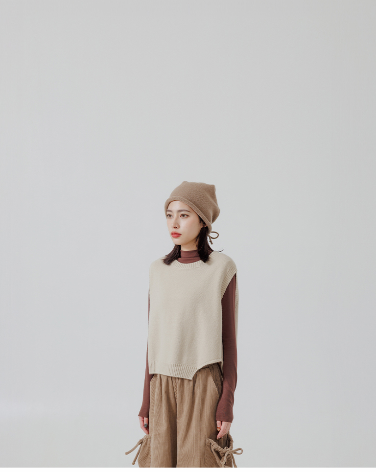 ワイドニットベスト 3色展開