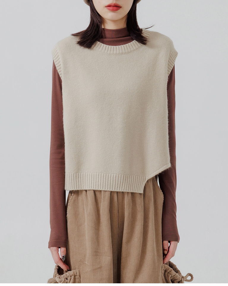 ワイドニットベスト 3色展開