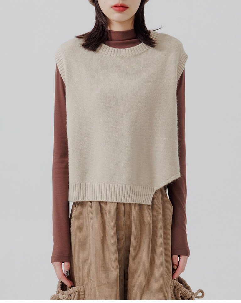 ワイドニットベスト 3色展開