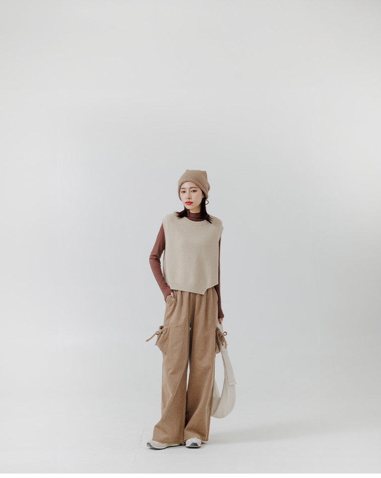 ワイドニットベスト 3色展開