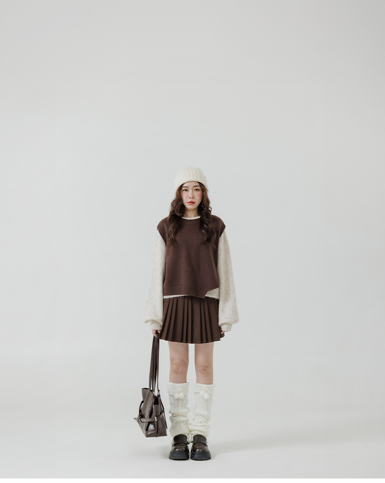 ワイドニットベスト 3色展開