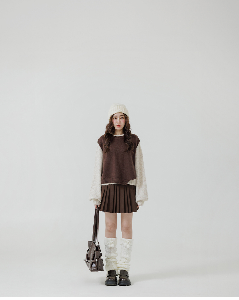 ワイドニットベスト 3色展開