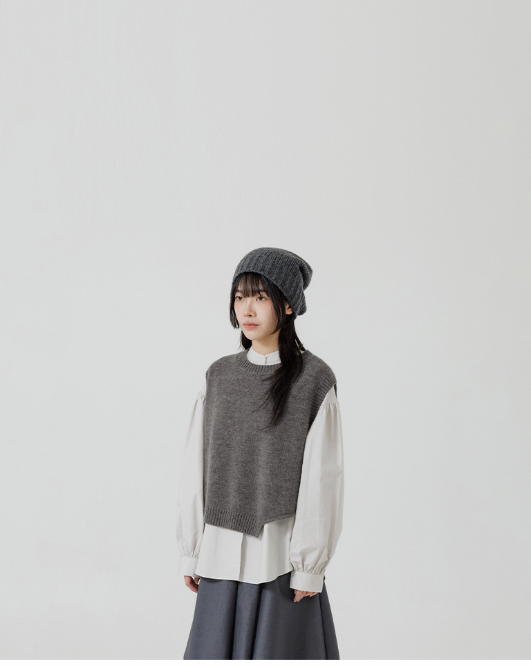 ワイドニットベスト 3色展開