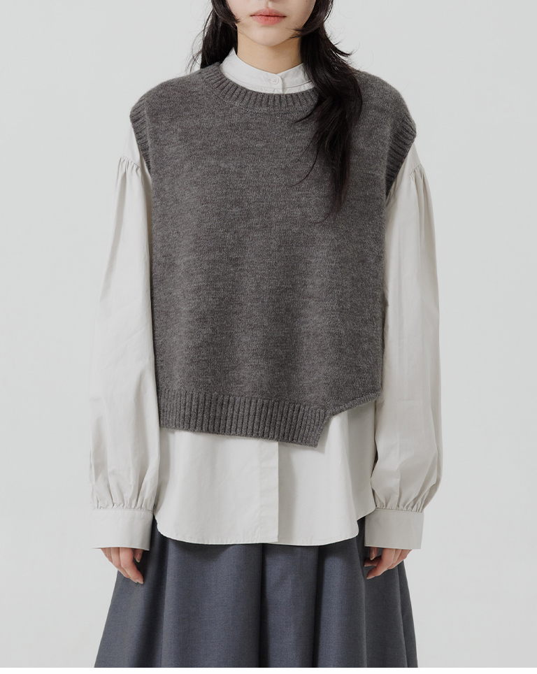 ワイドニットベスト 3色展開