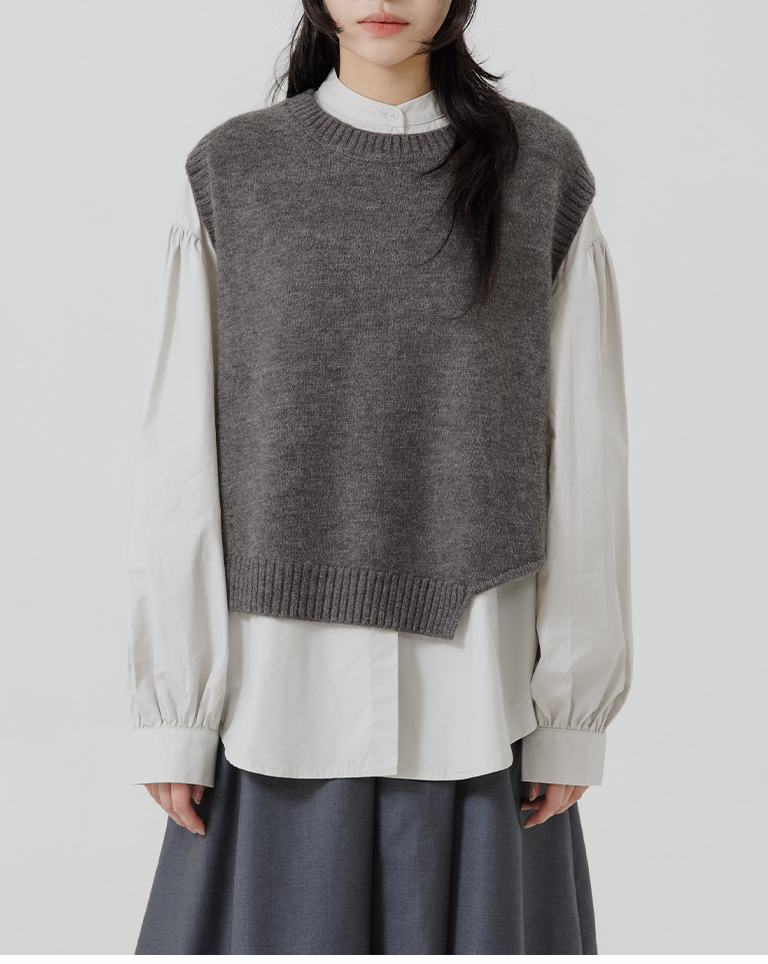 ワイドニットベスト 3色展開