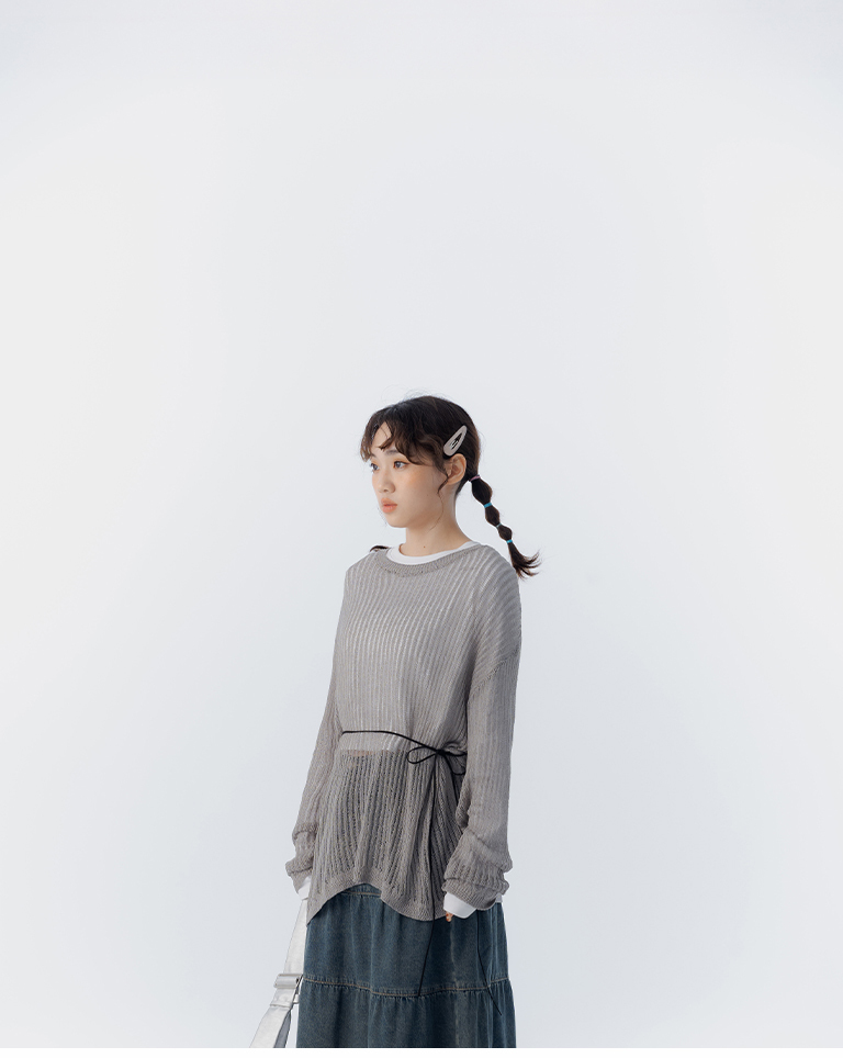 透かし編みニット 4色展開