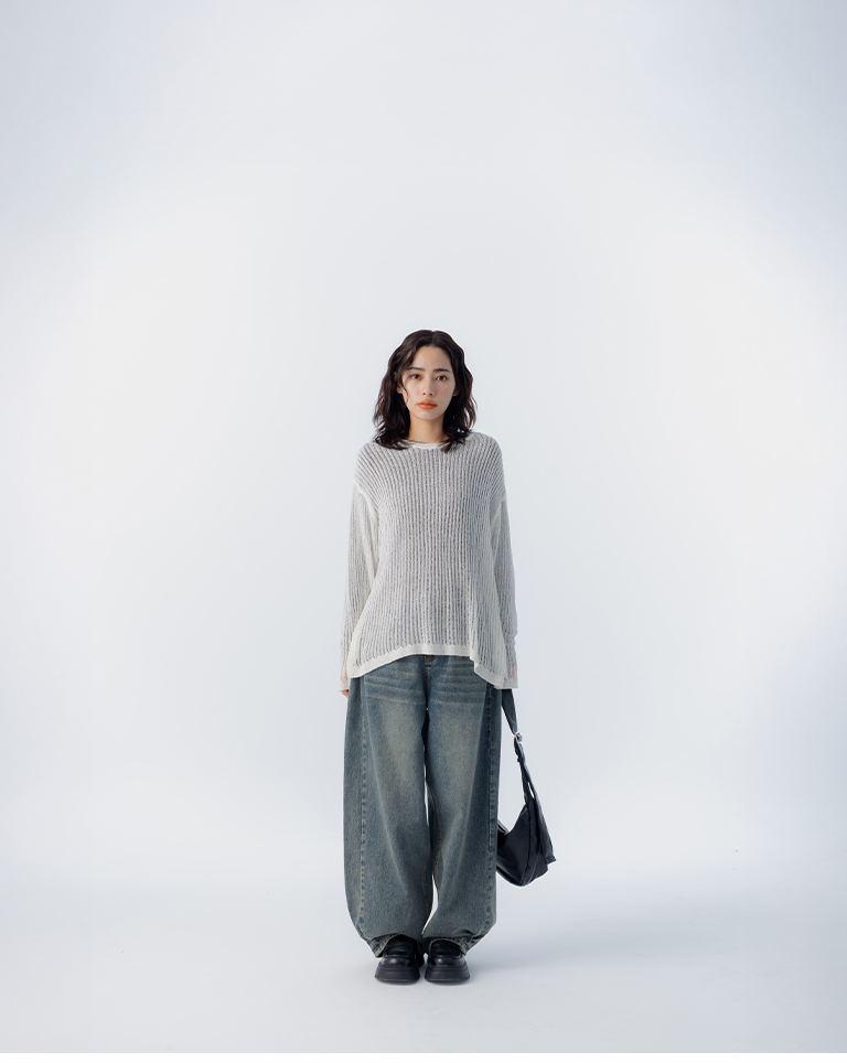 透かし編みニット 4色展開