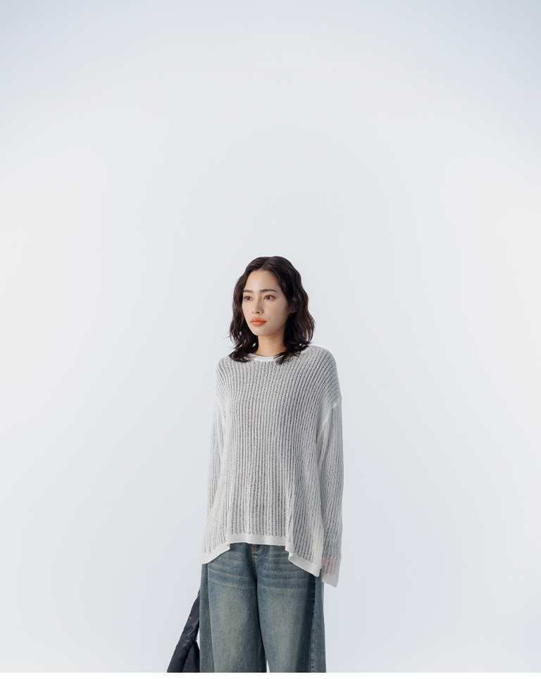 透かし編みニット 4色展開