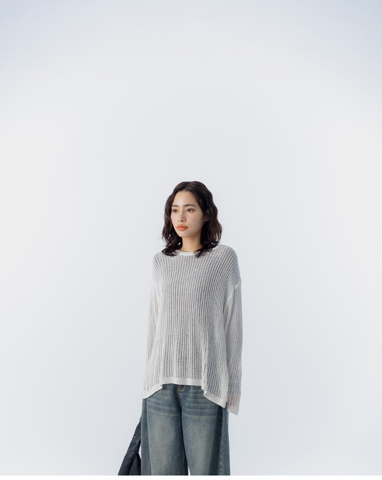 透かし編みニット 4色展開