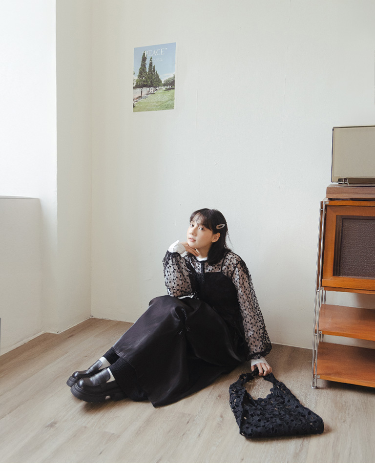 シアーバンドカラーシャツ 3色展開