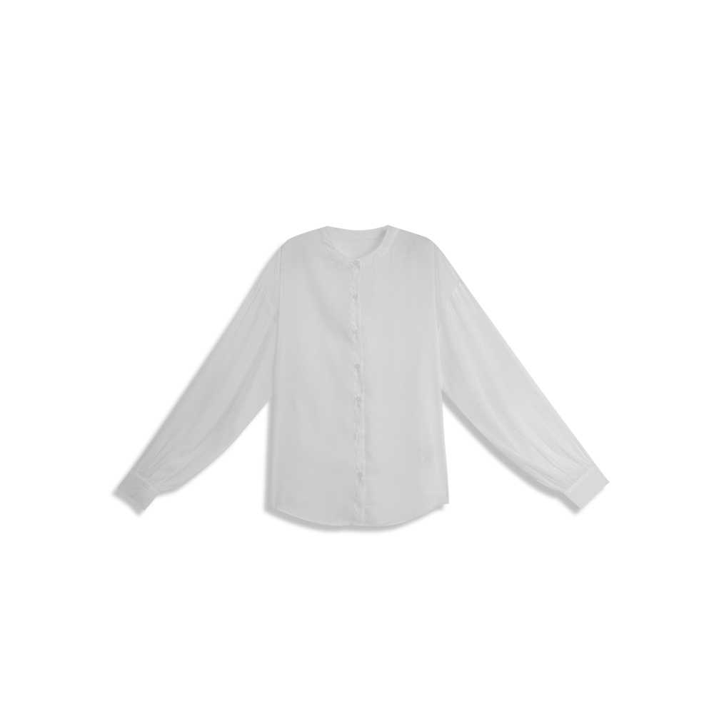 シアーバンドカラーシャツ 3色展開