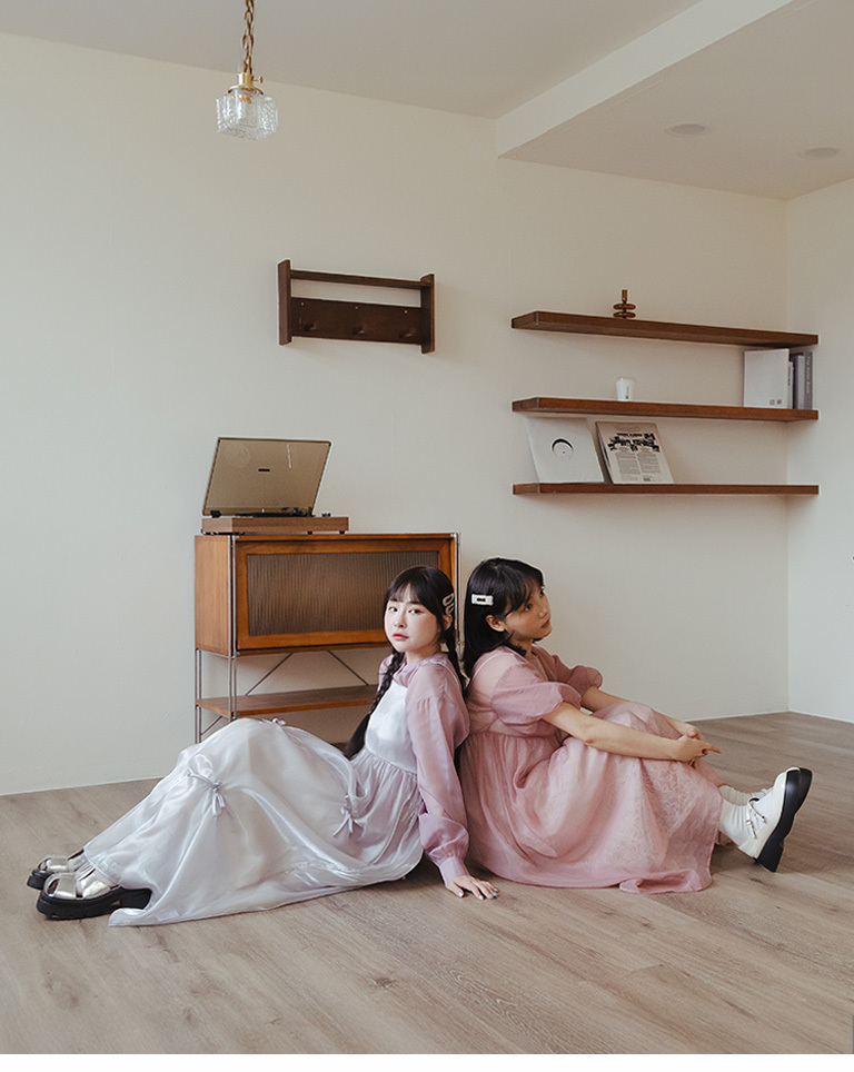 シアーバンドカラーシャツ 3色展開