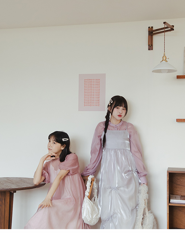 シアーバンドカラーシャツ 3色展開