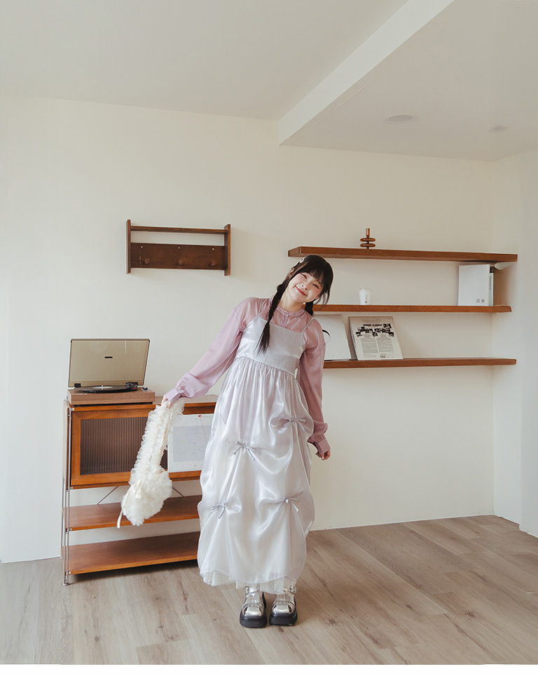 シアーバンドカラーシャツ 3色展開