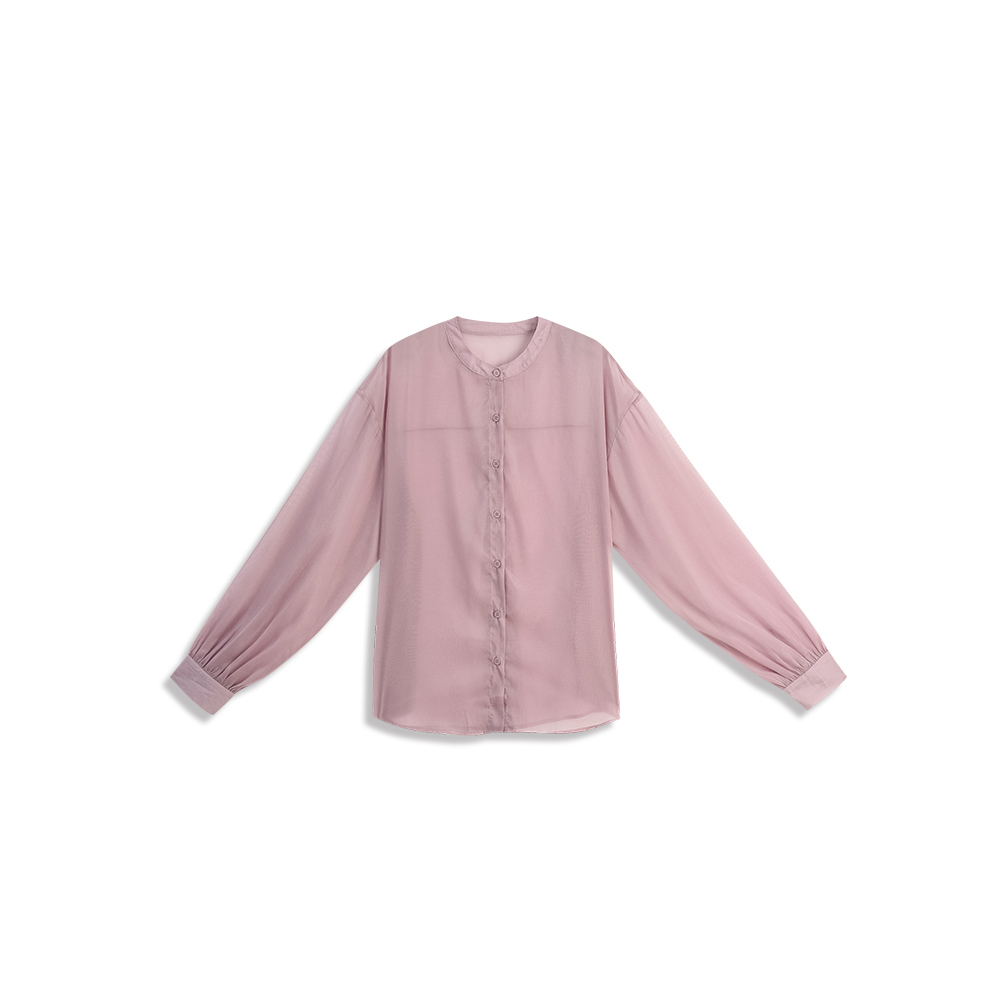 シアーバンドカラーシャツ 3色展開