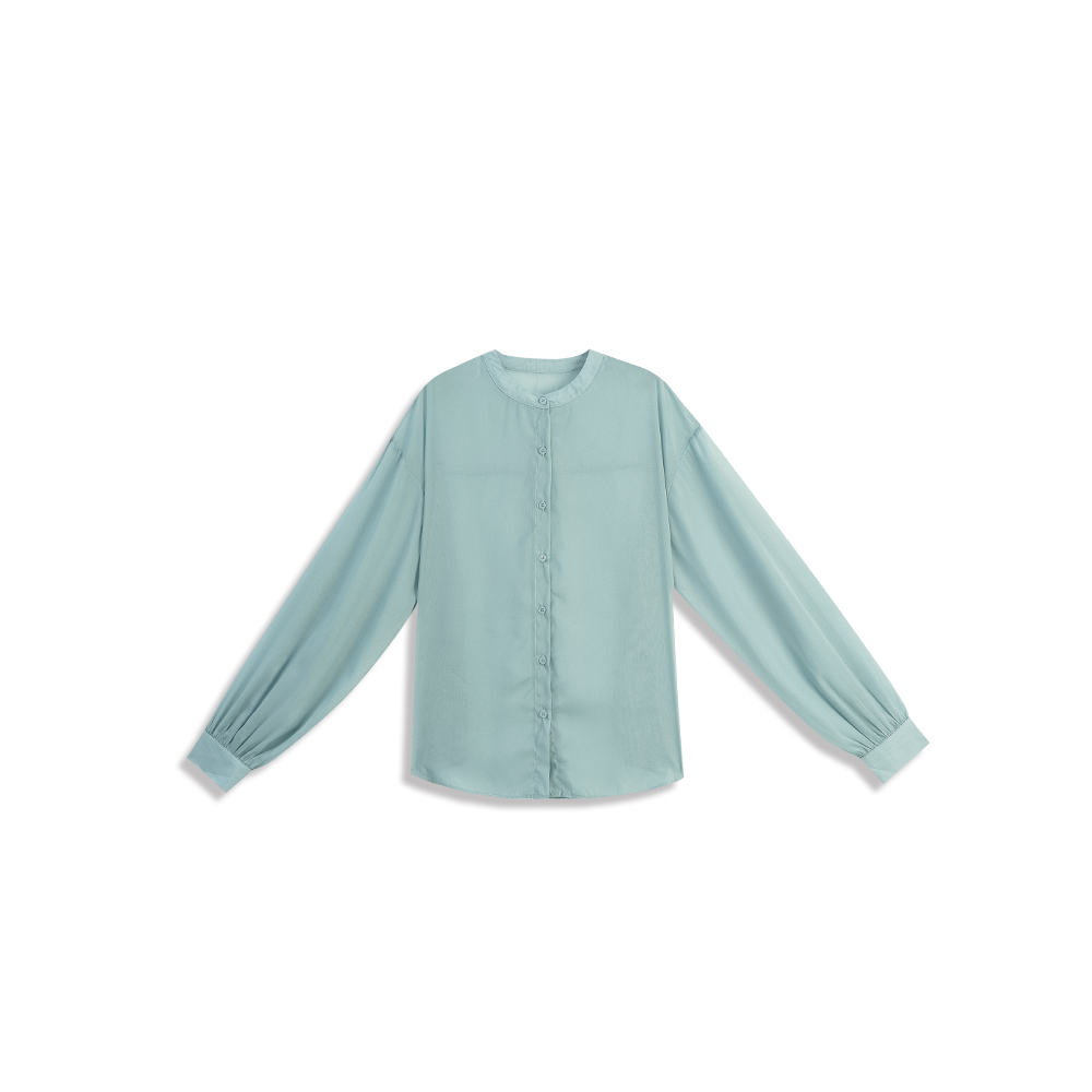 シアーバンドカラーシャツ 3色展開