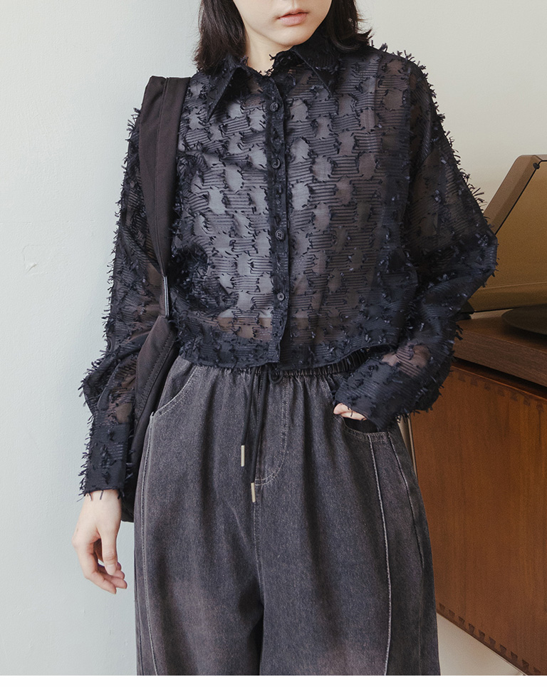 フェザーシアークロップドシャツ 3色展開