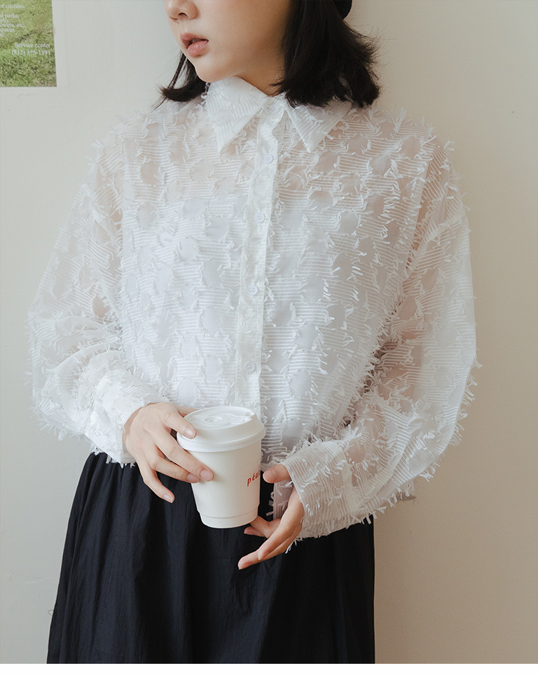 フェザーシアークロップドシャツ 3色展開